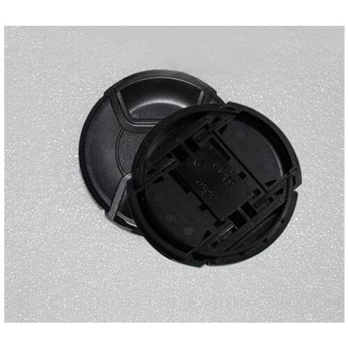 Wholesale 30pcs/lot 49 52 55 58 62 67 72 77 82mm center pinch Snap-on cap cover Logo for nikon/canon camera Lens with tracking