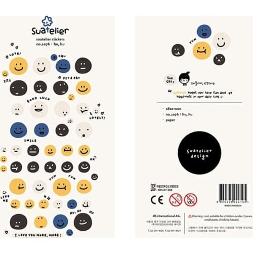 Origin Korea Sonia Scrapbooking High Quality Paper Sticker Mini Simle Face DIY Diary Craft Decoration Suatelier Stickers