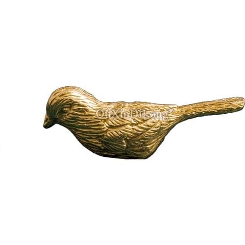 Stunning 2PCS European Pure Brass Wealthy Bird Cabinet Pens Drawer Pulls Cupboard Closet Kitchen Wine Cabinet Handles and Knobs