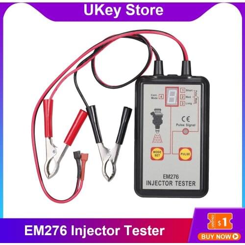 EM276 Professional Fuel Injector Tester 4 Pluse Modes Powerful Fuel System Scan Tool for 12V Vehicle Battery Diagnostic Scanner