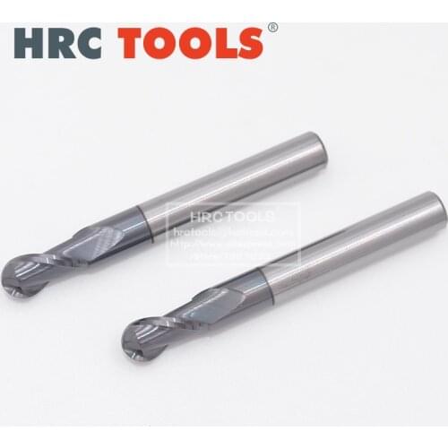 5PCS Tungsten Cabide Sprial Ball Nose Endmill HRC62 R1.0 R2 R2.5 Milling Cutter Metal Drill Bits