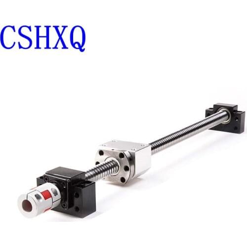 Ball Screw SFU1204 Rolled Ball Screw C7 Length-500mm + BKBF10+1204 Ball Nut + Ball Nut Housing + Supporter for CNC Router