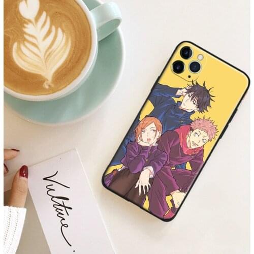 Jujutsu kaisen manga anime art silicone Phone Case FOR iPhone Se 6 6s 7 8 Plus X Xr Xs 11 12 Mini Pro Max Glass Cover Shell