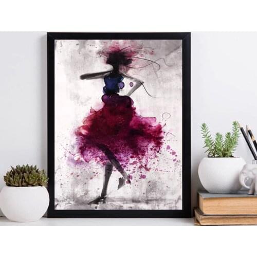 Noah Art Frameless Nordic Canvas Print Poster Watercolor Abstract Tango Dancer Wall Pictures for Home Decor Wall Art Living Room