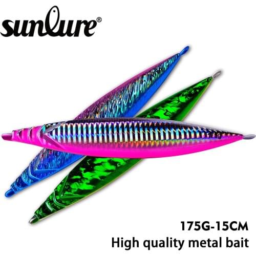 2018 7PC Jigging Lure Lead Fish 175G/15CM Metal Jig Fishing Lure Artificial Hard Bait with Ise Nepal Hook New Style
