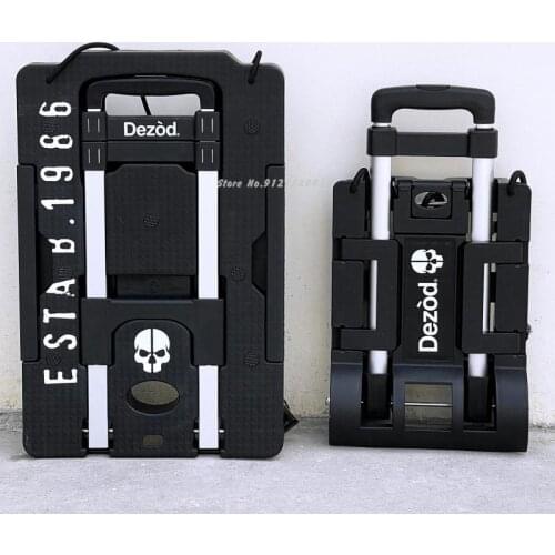 Trolley Foldable Household Trolley Flatbed Truck Universal Wheel With Foot Brake To Carry Goods And Supermarkets To Buy Food And