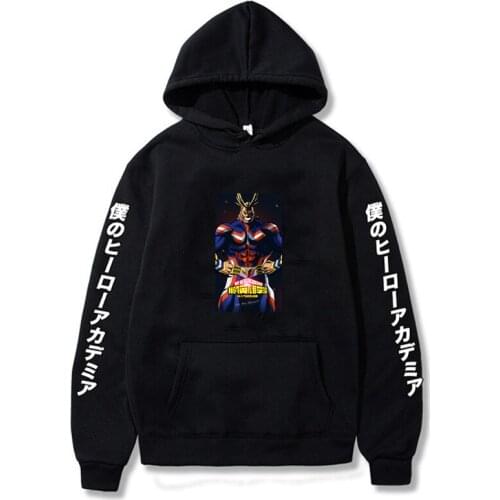 2021 Anime My Hero Academia Hoodies Casual Tops Oversize Hoodie Sweatshirt Men/Women Regular Plus Size Pullover Hoodies Clothes
