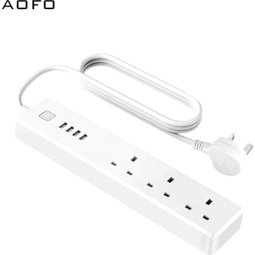 Smart Power Board Remote Application Control WiFi Surge Protector with Timer Voice Control with Alexa and Google Assistant IFTTT