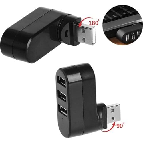 Rotatable High Speed 3 Ports USB HUB 2.0 USB Splitter Adapter for Notebook/Tablet Computer PC Peripherals