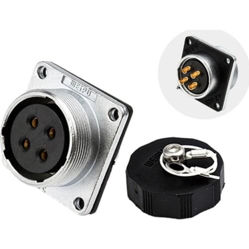 WEIPU WS28 M28 Waterproof Aviation Female Soldering Socket Jack 2 3 4 7 9 10 12 16 17 20 24 26 Pin Electrical Connector