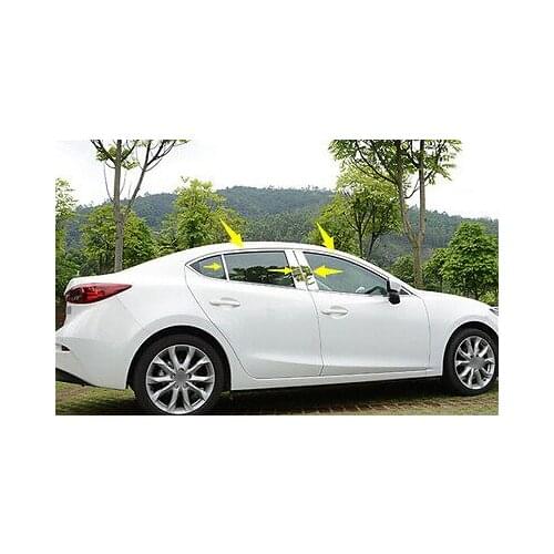 10* Upper window sill + Window Pillar Posts Trim For Mazda 3 AXELA M3 2014-2016