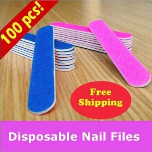 New Pro 100pcs Sanding blue pink 100/220 small Suquare Nail Art Files Nail Buffers Manicure Pedicure Nail Tools ZL-8541