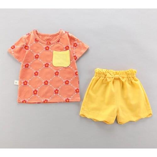 4 Sets/Lot) 2021 New Arrival Girls Summer Clothing Set 050514