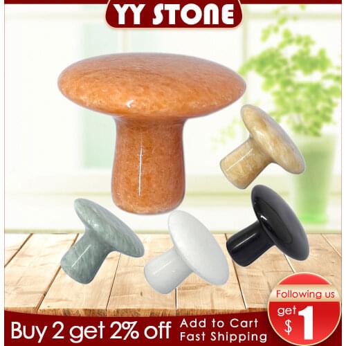 5.5x4cm Rose Quartz Mushroom Massage Stone Crystal Jade GUASHA Facial Body Foot Thin Anti-wrinkle Relaxation Beauty Health Care