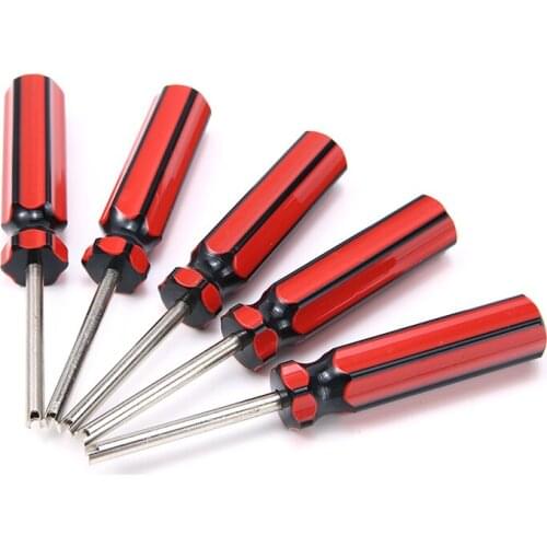 5pcs Car Bicycle Screwdriver Tire Repair Metal Steel Valve Stem Core Remover Install Tool For Motorcycle Auto Truck Accessories