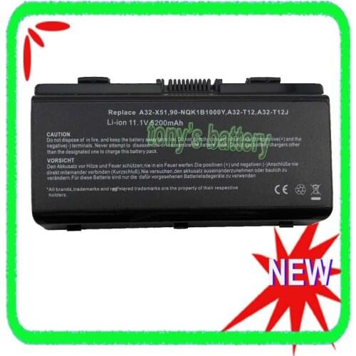 5200mAh Battery for Asus A32-T12 A32-X51 X51C X51H X51L X51R X51RL X58 X58C X58L T12 T12b T12C T12J T12E Laptop