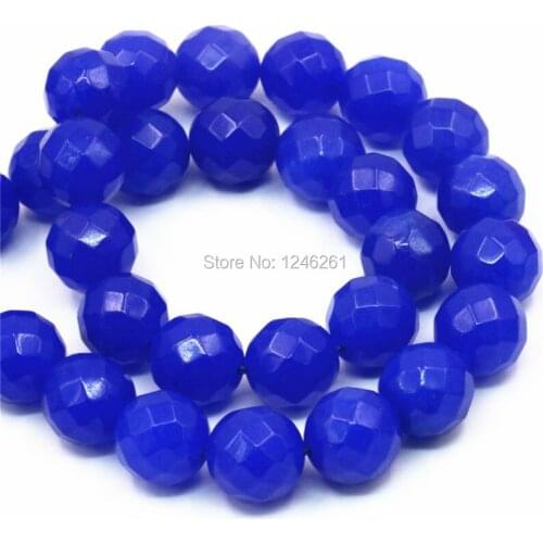 12mm Accessories Dark Lapis Lazuli Blue Crafts Loose Beads Diy Stone Faceted Women Fashion Jewelry Making Design Christmas Gifts