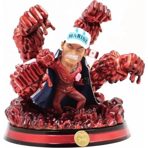 Anime One Piece Navy Headquarters Senior General Sakazuki Lava-Lava Fruit PVC Action Figure Collection Model Kids Toys Doll Gift