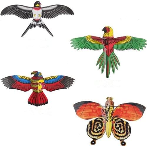 Free shipping 10pcs/lot dynamic eagle kites flying movable wings swallow kite activity pocket kites factory wholesale kids toys