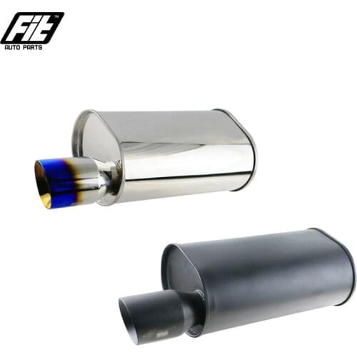 Free Ship Universal 1PCS Stainless Steel Truck Muffler For Car 2.5'' In Turbo Nozzles Sport Sound Exhaust Pipe 5KG High Quality