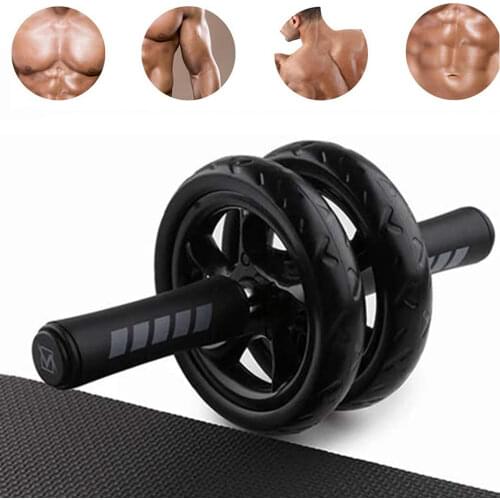No Noise Abdominal Wheel Ab Roller With Mat For Gym Muscle Trainer Exercise Fitness Equipment