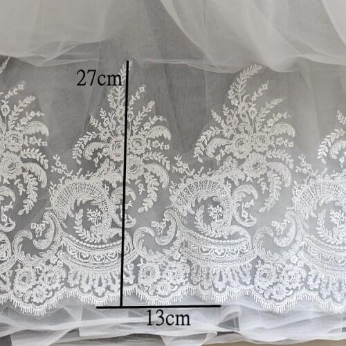 Large scallop lace boarder Ivory Bridal Dresses Lace Boarder Trim DIY wide Veil Trim 10 Yards
