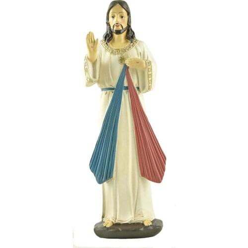 DECORATIVE RESIN ART&CRAFT HOME DECORATION ACCESSORIES FOR LIVING ROOM CATHOLIC FIGURINE 7.5" JESUS-DIVINE MERCY STATUE