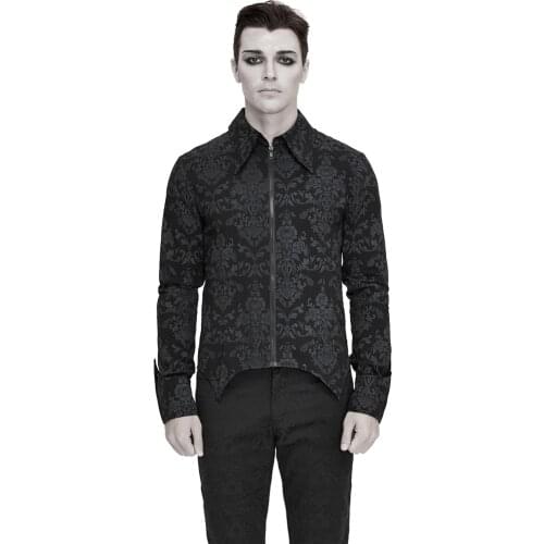 Devil Fashion New Mens Gothic Shirts High Quality Fashion Vintage Daily Long Sleeve Blouses Shirt
