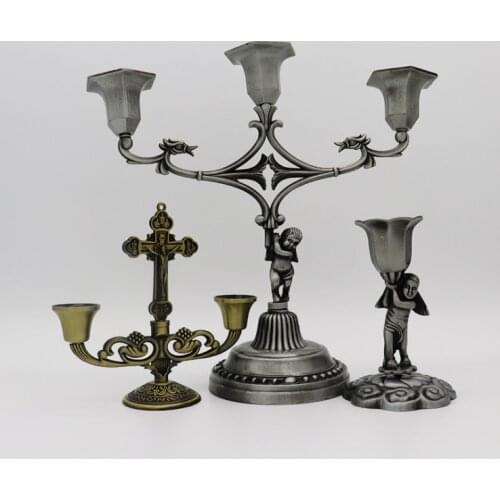 Fashion black one light metal candle stand candle tray black Candlesticks for home decoration ZT006b