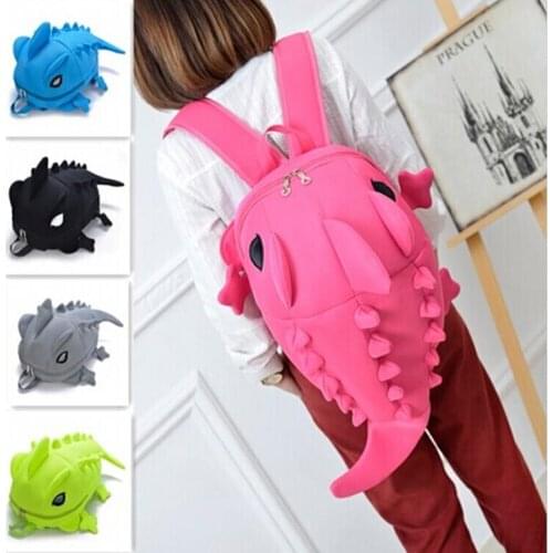 Hot Sale Fashion Casual Monster Styling Dinosaur Nylon Net Yarn Backpack Double Shoulder School Bag For Boys and Girls Gifts