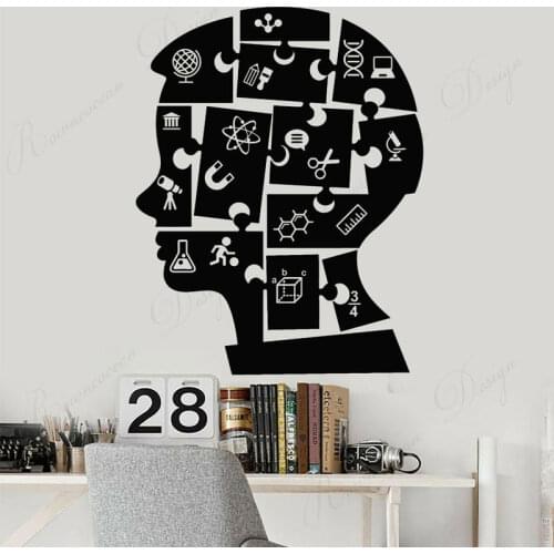 Boy Puzzles Education Chemistry Physics School Wall Stickers Vinyl Home Decor Reading Room Study Decals 4337