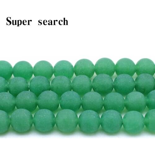 Matte Green beads Natural Stone aventurine 4~12 mm Round ball Loose Spacer beads for DIY jewelry Necklace bracelet Making