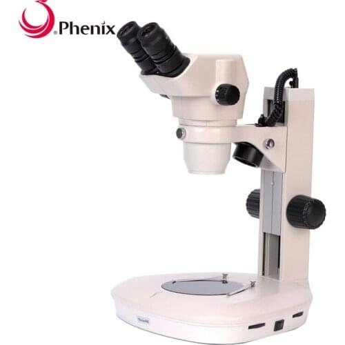 Phenix Soldering Microscope 50X Binocular Zoom Stereo Microscope for mobile phone repair with Up/Down Led light PCB Industry
