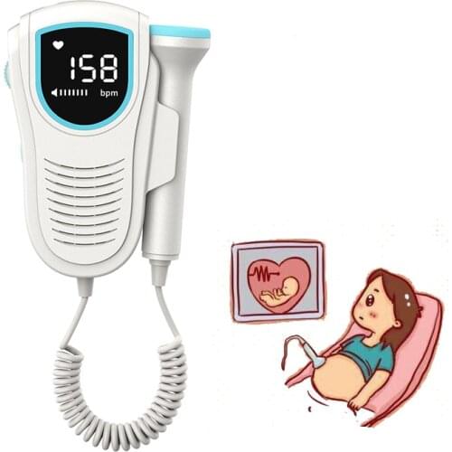 1 Pcs Fetal Heart rate Monitor Home Pregnancy Baby Fetal Sound Heart Rate Detector LCD Digital Screen TFT Screen No Radiation