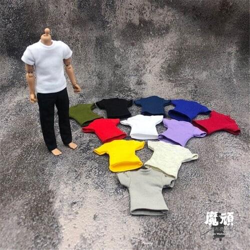 1/6 Scale Male Shirt Pacific Normandy Paratrooper Vest Short Sleeve T-shirt for 12" Action Figures Accessory