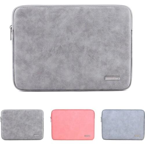 Soft PU Leather 13.3 15 Waterproof Laptop Bag Pouch Sleeve For Macbook Air 13 Pro Retina 13.3 14 15.6 inch Notebooks Case Cover