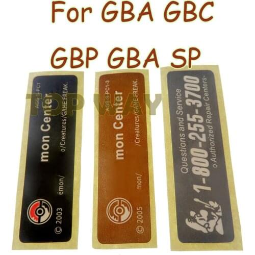 20PCS FOR GameBoy Console Label Battery Cover Sticker FOR GBA GBC GBP GBA SP Console Universal Battery Cover Back Sticker