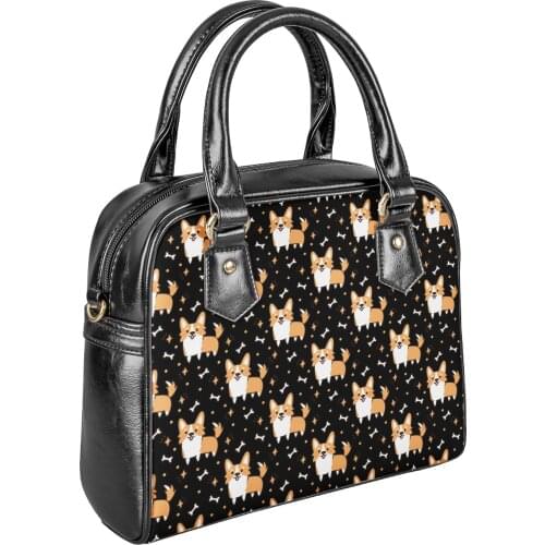 New Arrive Fashion Custom DIY Dog Pet Designed 3D Print Shoulder Handbags Customer DropShipping