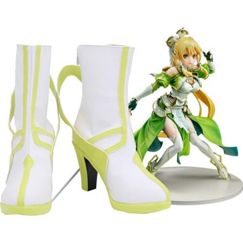Sword Art Online Cosplay Shoes Kirigaya Suguha PU Boots Halloween Carnival Cosplay Costume Prop