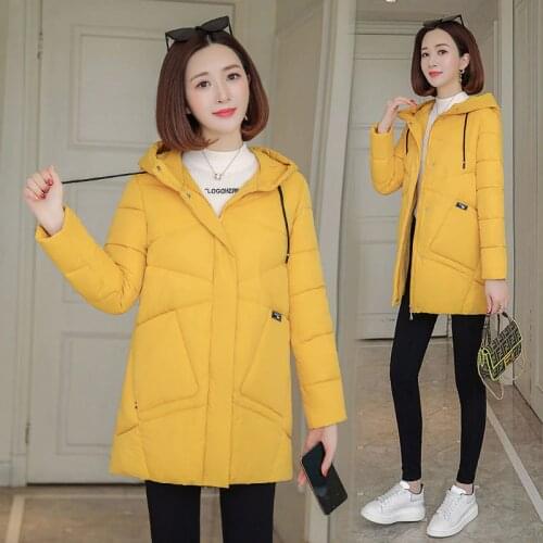 2020 New Women Parkas Winter Jacket Hooded Warm Coat Cotton Padded Jacket Female Long Parka Wadded Outwear Jaqueta Feminina 962
