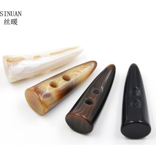 SINUAN Resin Button Plastic Button 2-Hole Coat Buttons Ox Horn Buttons For Clothing Washable 100Pieces Garment Accessories