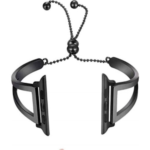 Hollow Stainless Steel V-shaped Wrist Strap For Apple Watch 4/3/2/1 Fashion Lady Pendant Adjustable Bracelet For 44/42/40/38mm