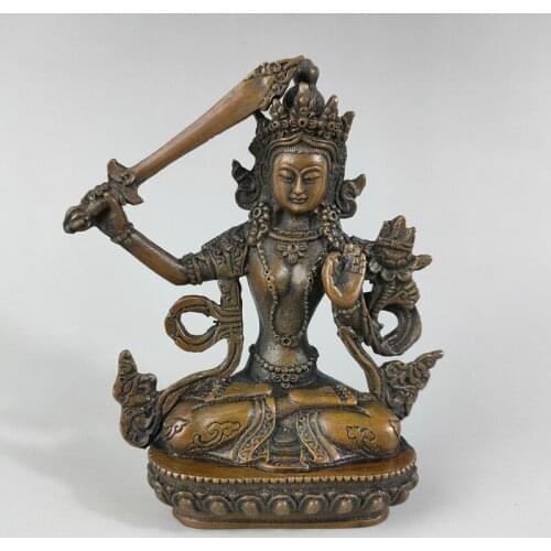 Elaborate Chinese Tibetan Buddhism Collection Home Decoration Copper Sacred Auspicious Buddha Statue No.1