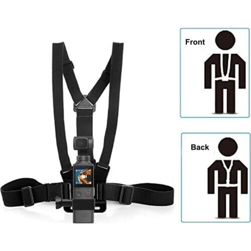 Adjustable Double Shoulder Strap Action Camera Chest Fixing Belt for FIMI PALM PTZ Sports Camera Accessories