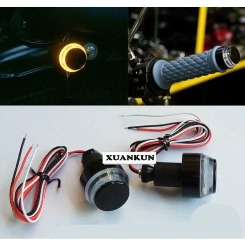 Motorcycle Handlebar Turn Signal Retro Modification Turn Direction Light Double Flash Light LED Bicycle Electric Vehicle Univers
