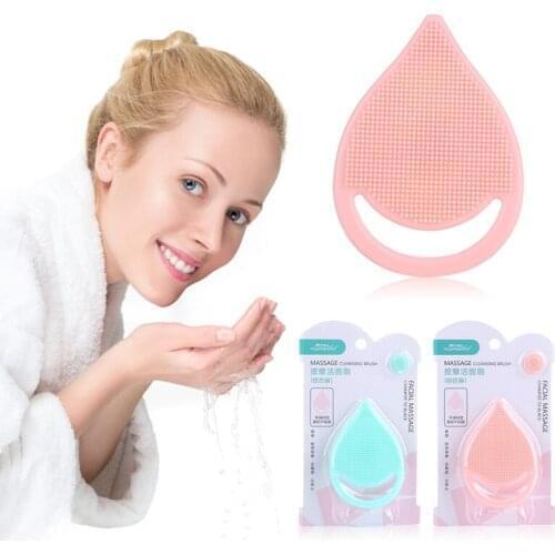 Silicone Face Cleansing Brush Washing Pad Facial Exfoliating Blackhead Soft Tool Soft Deep Beauty Cleaning Random Color TSLM1