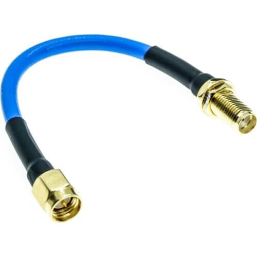 SMA male to SMA female Nut Bulkhead connector RG405 RG-405 Semi Flexible Coaxial Cable 0.086" 50ohm Blue