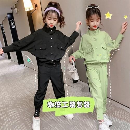 New Children Fashion Clothing Sets For Girls Autumn Kids Sports Suits Teenage Girl Tracksuits Sportswear Girls Kids Set 6-14T