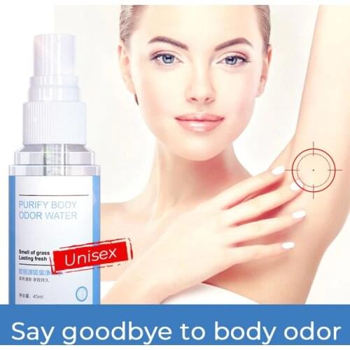 New Odor Remover Spray Armpit Underarm Smell Removal Refresh Body Deodorant Lotion Liquid Summer Sweat Women Men Supplies 45ml