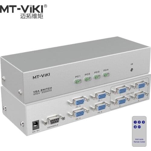 VGA Video Switch Splitter 4 in 4 out PC Selector Image Distributor IR Remote RS232 Serial Control MT-404CB